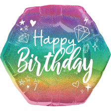 Supershape Sparkle Happy Birthday